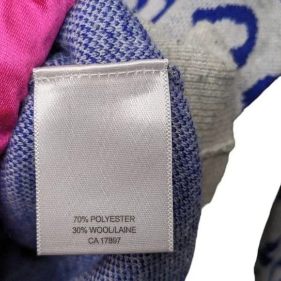 Banana Republic Womens Grey Blue Leopard Print Cardigan Sweater Wool Knit Sz S/P - Picture 10 of 14